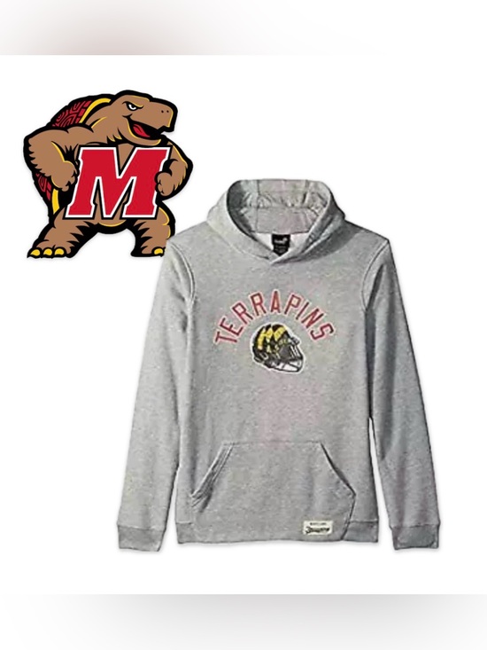 Gen2 Other - NWT [Gen2] Maryland Terrapins NCAA Football Hoodie Heather Grey Youth XL 18/20